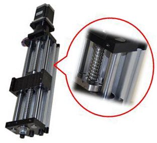 Linear Actuator THK90 - Ballscrew Slide Twin Round Shaft, 1.0meter