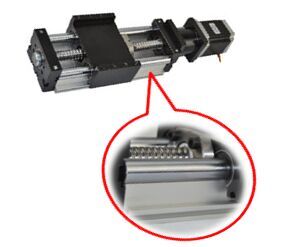 Linear Actuator DHK90 - Ballscrew Slide Twin Round Shaft, 0.5meter