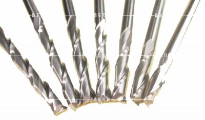 Single sprial left-helical cutter, Diameter 1.5-3.175mm