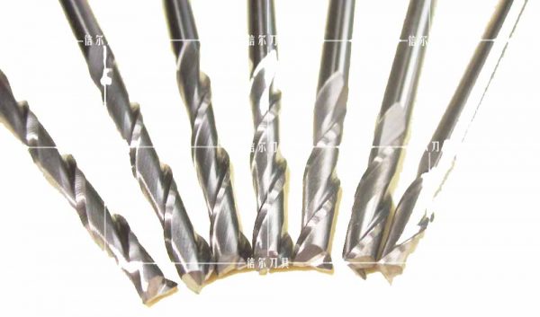 Single sprial left-helical cutter, Diameter 1.5-3.175mm