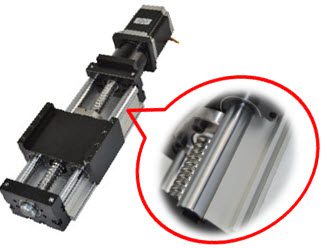 Linear Actuator DHK90 - Ballscrew Slide Twin Round Shaft, 0.6meter