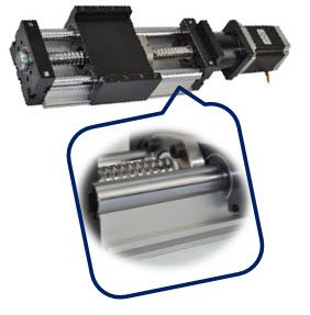 Linear Actuator DHK90 - Ballscrew Slide Twin Round Shaft, 1.0meter