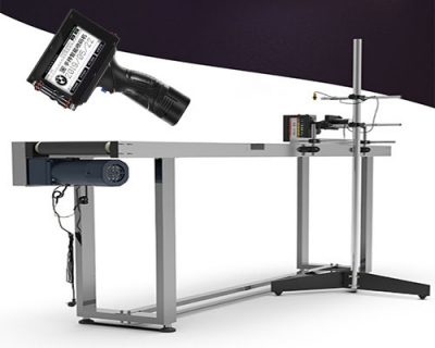 เครื่องพิมพ์วันที่ผลิต หมดอายุ (Handheld inkjet printer) พร้อมโต๊ะ