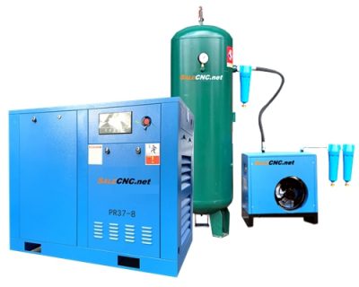 ชุด Air compressor 37KW 50HP + Air dryer + Gas storage tank + Filter 3 ตัว + อุปกรณ์เสริม