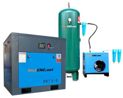 ชุด Air compressor 7.5KW 10HP + Air dryer + Gas storage tank + Filter 3 ตัว + อุปกรณ์เสริม