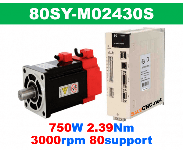 เซอร์โวมอเตอร์ไดร์ Servo Motor & Drive 750W 2.39Nm 3000rpm 80support
