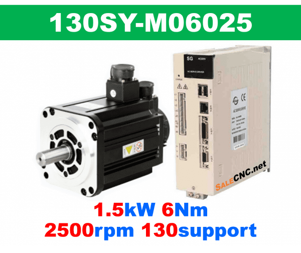 เซอร์โวมอเตอร์ไดร์ Servo Motor & Drive 1.5KW 6Nm 2500rpm 130support