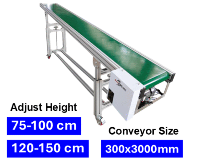 Conveyor Belt PVC 300x3000 mm สายพานลำเลียง (ปรับระดับได้)