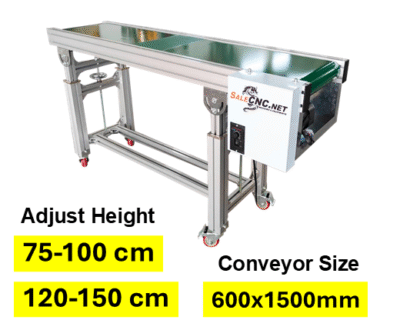 Conveyor Belt PVC 600x1500 mm สายพานลำเลียง ปรับระดับความสูงได้