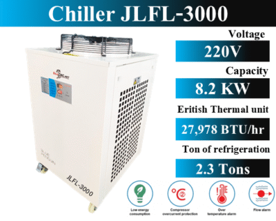 Chiller Water Cooling เครื่องชิลเลอร์ เครื่องทำความเย็น JLFL-3000 / 220V