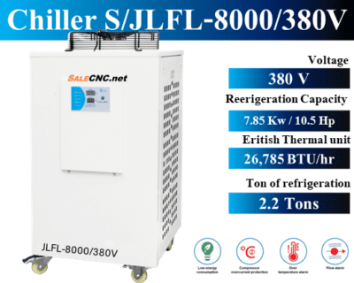 Chiller Water Cooling เครื่องชิลเลอร์ เครื่องทำความเย็น JLFL-8000 / 380V