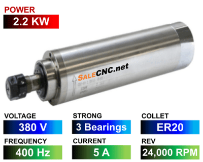 Water Spindle 2.2KW/380V LA-2200-380V-3B-ER20-SKF