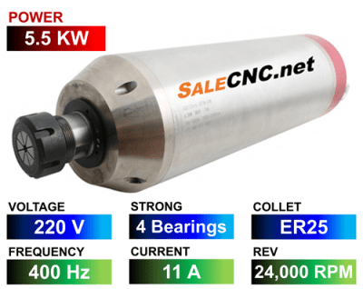 Water Spindle 5.5KW/220V LA-5500-220V-4B-ER25