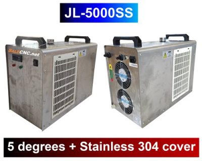 Chiller Water Cooling JL-5000SS เครื่องชิลเลอร์ ปรับได้ต่ำสุด 5 องศา + Stainless 304 cover