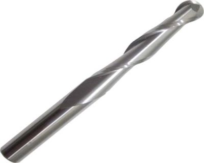 Two Spiral Flute Ball Nose Bits, Diameter 6mm