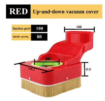 หัวดูดเครื่องดูดฝุ่น/ควันอุตสาหกรรม - Industrial vacuum cleaner/smoke nozzle suction port 100 Spindle opening 80
