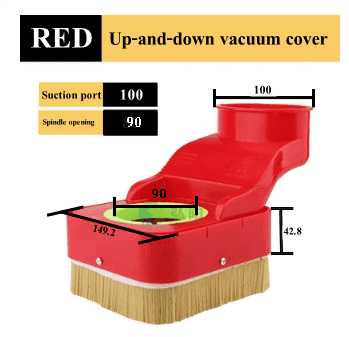 หัวดูดเครื่องดูดฝุ่น/ควันอุตสาหกรรม – Industrial vacuum cleaner/smoke nozzle suction port 100 Spindle opening 90