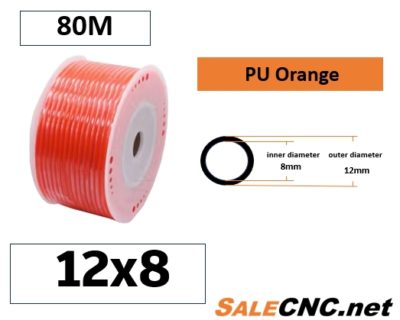 สายลม PU Tube pu 12x8 80M Orange