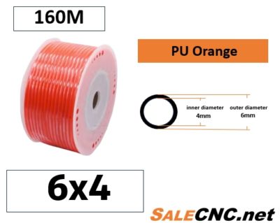 สายลม PU Tube  pu 6X4 160M Orange