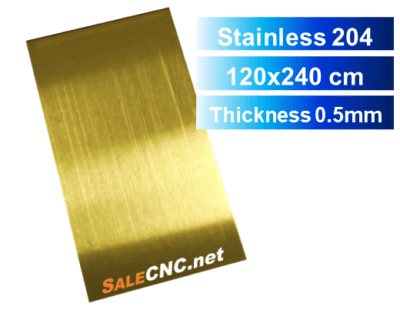 สแตนเลส 204 (Stainless 204) หนา 0.5 mm ยาว 120×240 cm Gold