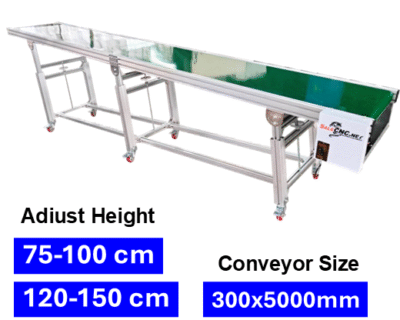 Conveyor Belt PVC 300x5000 mm สายพานลำเลียง (ปรับระดับได้)