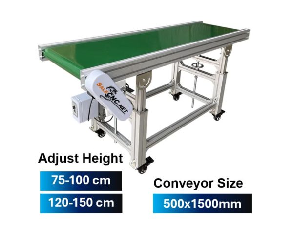 Conveyor Belt PVC 500×1500 mm สายพานลำเลียง (ปรับระดับได้)