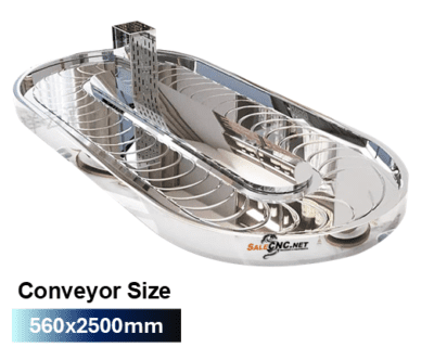 Turntable Conveyor 560x2500 mm Silver