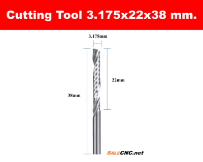 Cutting Tool  3.175x22x38 mm.