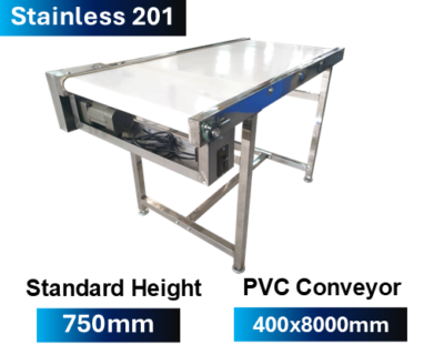 Conveyor Belt PVC 400x8000 mm , Stainless 201