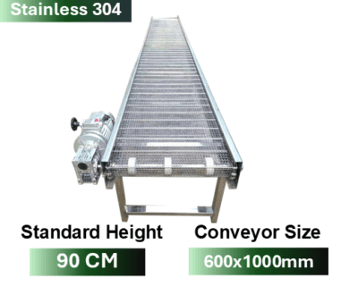 Conveyor Belt Steel Mesh 600×1000 mm Stainless 304 แบบเหล็กตาข่าย