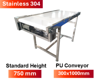 Conveyor Belt PU 300x1000 mm , Stainless 304