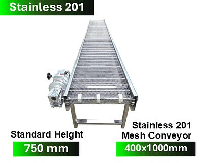 Stainless 201 Mesh Conveyor 400x1000 mm